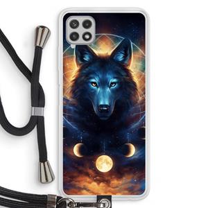 CaseCompany Wolf Dreamcatcher: Samsung Galaxy A22 4G Transparant Hoesje met koord