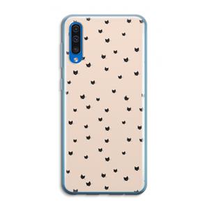 CaseCompany Kleine kattenkopjes: Samsung Galaxy A50 Transparant Hoesje