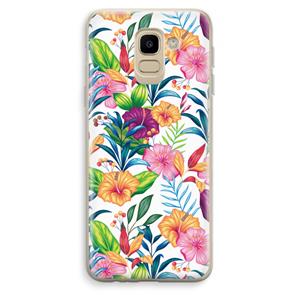 CaseCompany Tropisch 2: Samsung Galaxy J6 (2018) Transparant Hoesje
