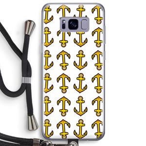 CaseCompany Musketon Anchor: Samsung Galaxy S8 Plus Transparant Hoesje met koord