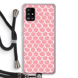CaseCompany Dakpannetjes: Samsung Galaxy A51 5G Transparant Hoesje met koord