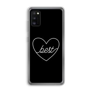 CaseCompany Best heart black: Samsung Galaxy A41 Transparant Hoesje