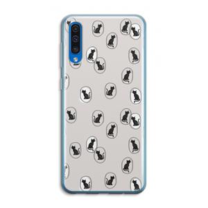 CaseCompany Miauw: Samsung Galaxy A50 Transparant Hoesje