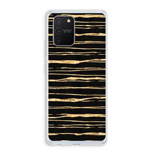 CaseCompany Gouden strepen: Samsung Galaxy S10 Lite Transparant Hoesje