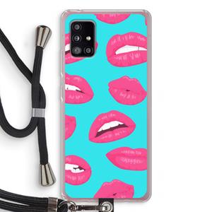 CaseCompany Bite my lip: Samsung Galaxy A51 5G Transparant Hoesje met koord