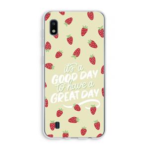 CaseCompany Don't forget to have a great day: Samsung Galaxy A10 Transparant Hoesje