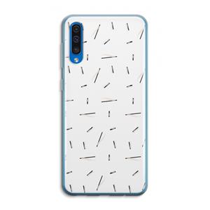 CaseCompany Hipster stripes: Samsung Galaxy A50 Transparant Hoesje