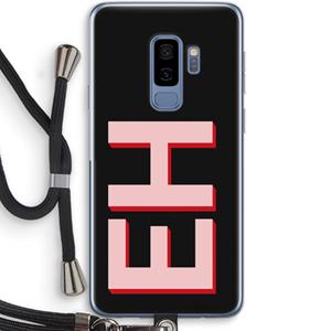 CaseCompany Monogram: Samsung Galaxy S9 Plus Transparant Hoesje met koord