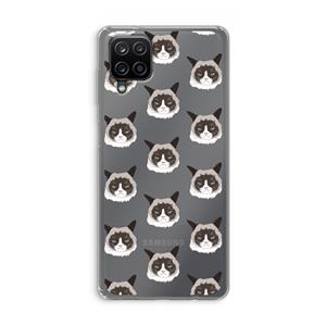 CaseCompany It's a Purrr Case: Samsung Galaxy A12 Transparant Hoesje