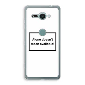 CaseCompany Alone: Sony Xperia XZ2 Compact Transparant Hoesje