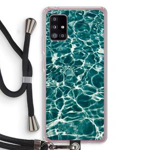 CaseCompany Weerkaatsing water: Samsung Galaxy A51 5G Transparant Hoesje met koord