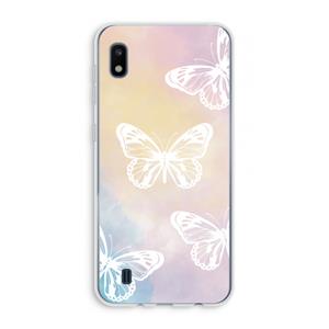 CaseCompany White butterfly: Samsung Galaxy A10 Transparant Hoesje