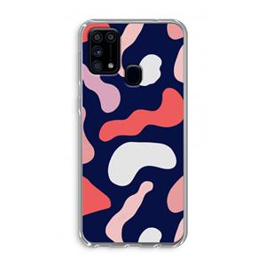 CaseCompany Memphis Shapes Pink: Samsung Galaxy M31 Transparant Hoesje