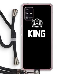 CaseCompany King zwart: Samsung Galaxy A51 5G Transparant Hoesje met koord