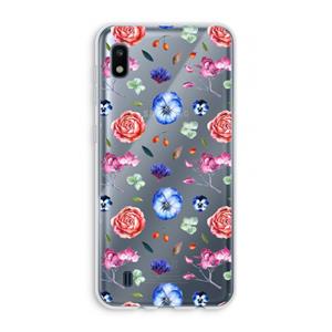 CaseCompany Bloemetjes: Samsung Galaxy A10 Transparant Hoesje