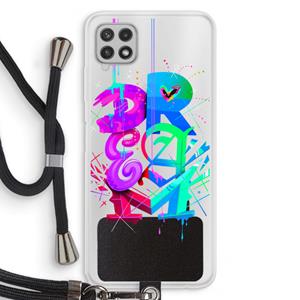 CaseCompany Dream: Samsung Galaxy A22 4G Transparant Hoesje met koord
