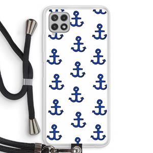 CaseCompany Ankers: Samsung Galaxy A22 4G Transparant Hoesje met koord
