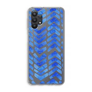 CaseCompany Blauwe pijlen: Samsung Galaxy A32 5G Transparant Hoesje