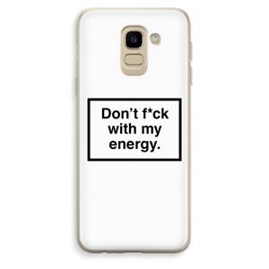 CaseCompany My energy: Samsung Galaxy J6 (2018) Transparant Hoesje