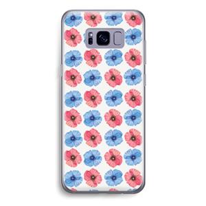 CaseCompany Klaproosjes: Samsung Galaxy S8 Transparant Hoesje