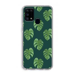 CaseCompany Monstera leaves: Samsung Galaxy M31 Transparant Hoesje