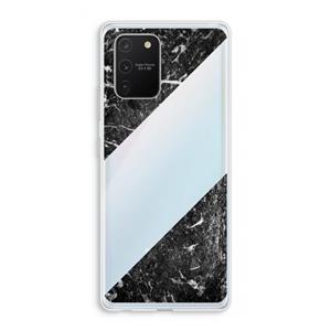 CaseCompany Zwart marmer: Samsung Galaxy S10 Lite Transparant Hoesje