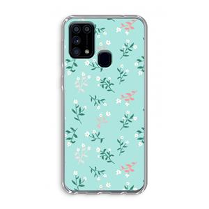 CaseCompany Small white flowers: Samsung Galaxy M31 Transparant Hoesje