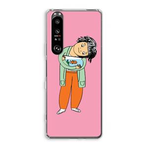 CaseCompany Visknuffel: Sony Xperia 1 III Transparant Hoesje