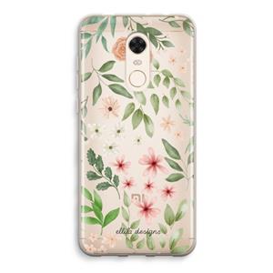 CaseCompany Botanical sweet flower heaven: Xiaomi Redmi 5 Transparant Hoesje