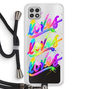 CaseCompany Loves: Samsung Galaxy A22 4G Transparant Hoesje met koord