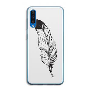 CaseCompany Pluim: Samsung Galaxy A50 Transparant Hoesje