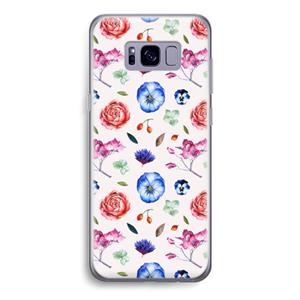 CaseCompany Bloemetjes: Samsung Galaxy S8 Transparant Hoesje