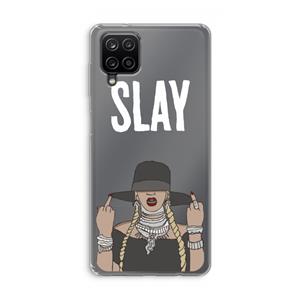 CaseCompany Slay All Day: Samsung Galaxy A12 Transparant Hoesje