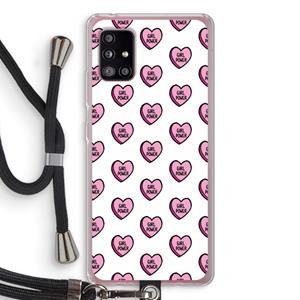 CaseCompany GIRL POWER: Samsung Galaxy A51 5G Transparant Hoesje met koord