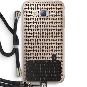 CaseCompany Crazy shapes: Samsung Galaxy J3 (2016) Transparant Hoesje met koord
