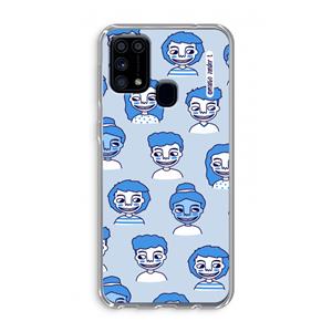 CaseCompany Gezichtjes: Samsung Galaxy M31 Transparant Hoesje