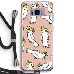 CaseCompany Papegaai: Samsung Galaxy S8 Plus Transparant Hoesje met koord