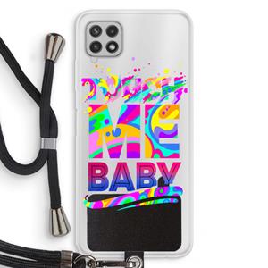 CaseCompany Touch Me: Samsung Galaxy A22 4G Transparant Hoesje met koord