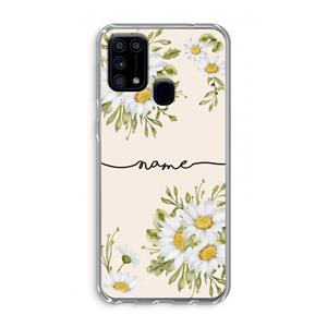 CaseCompany Daisies: Samsung Galaxy M31 Transparant Hoesje