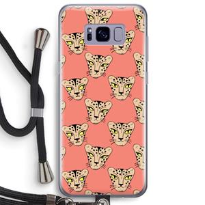 CaseCompany Tijger: Samsung Galaxy S8 Plus Transparant Hoesje met koord