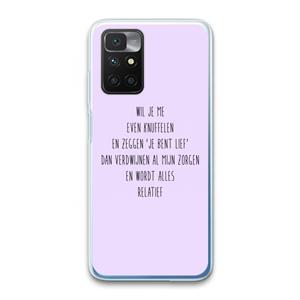 CaseCompany Relatief: Xiaomi Redmi 10 Transparant Hoesje