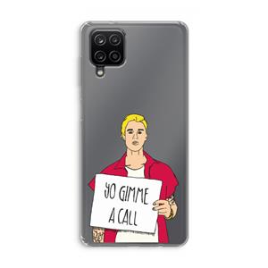 CaseCompany Gimme a call: Samsung Galaxy A12 Transparant Hoesje