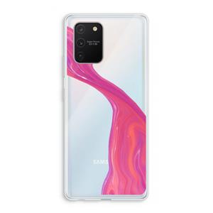 CaseCompany Paarse stroom: Samsung Galaxy S10 Lite Transparant Hoesje