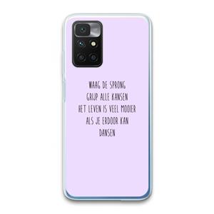CaseCompany Sprong: Xiaomi Redmi 10 Transparant Hoesje
