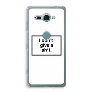 CaseCompany Don't give a shit: Sony Xperia XZ2 Compact Transparant Hoesje