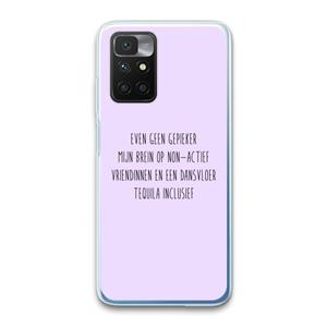 CaseCompany Tequila: Xiaomi Redmi 10 Transparant Hoesje