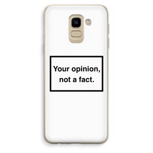 CaseCompany Your opinion: Samsung Galaxy J6 (2018) Transparant Hoesje