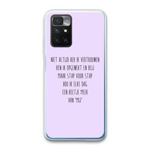 CaseCompany Zelfvertrouwen: Xiaomi Redmi 10 Transparant Hoesje