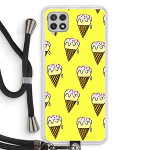 CaseCompany Isjes: Samsung Galaxy A22 4G Transparant Hoesje met koord