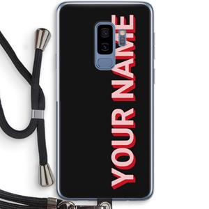 CaseCompany Namecase: Samsung Galaxy S9 Plus Transparant Hoesje met koord